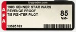 "STAR WARS: REVENGE OF THE JEDI - IMPERIAL TIE FIGHTER PILOT" PROOF CARD AFA 85 NM+.