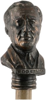 FRANKLIN D. "ROOSEVELT" CHICAGO WORLD'S FAIR BUST PORTRAIT CANE TOPPER.