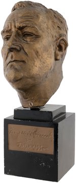 ROOSEVELT HIGH QUALITY BRONZE BUST SCULPTED BY NOTED ARTIST JO DAVIDSON.