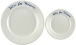 PAIR OF "VOTES FOR WOMEN" SUFFRAGE CHINA PLATES.