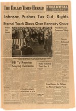 KENNEDY: ARCHIVE OF DALLAS NEWSPAPERS CHRONICLING TRIP, ASSASSINATION AND AFTERMATH.