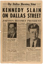 KENNEDY: ARCHIVE OF DALLAS NEWSPAPERS CHRONICLING TRIP, ASSASSINATION AND AFTERMATH.