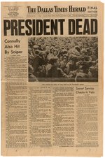 KENNEDY: ARCHIVE OF DALLAS NEWSPAPERS CHRONICLING TRIP, ASSASSINATION AND AFTERMATH.