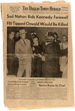 KENNEDY: ARCHIVE OF DALLAS NEWSPAPERS CHRONICLING TRIP, ASSASSINATION AND AFTERMATH.