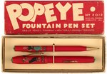 "POPEYE FOUNTAIN PEN SET" IN BOX.