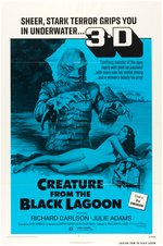 "CREATURE FROM THE BLACK LAGOON" 1972 RE-RELEASE MOVIE POSTER.