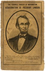 "THE TERRIBLE TRAGEDY AT WASHINGTON. ASSASSINATION OF PRESIDENT LINCOLN" BOOK.