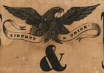 "LINCOLN & HAMLIN/LIBERTY & UNION!" UNLISTED HORIZONTAL FORMAT 1860 CAMPAIGN BANNER.