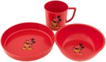 "MICKEY MOUSE SAFETYWARE" BOXED CHILD'S DISH SET.