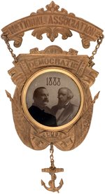 CLEVELAND/THURMAN JUGATE ON GLASS IN HUGE BRASS SHELL BADGE SULLIVAN # 1888-54.