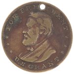 GRANT/WILSON SCARCE 1872 TOKEN DeWITT #13 WHICH MATCHES GREELEY #10.