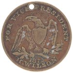 GRANT/WILSON SCARCE 1872 TOKEN DeWITT #13 WHICH MATCHES GREELEY #10.