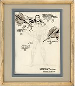 WAYNE BORING SUPERMAN "DRAWING LESSON" ORIGINAL ART FRAMED DISPLAY.