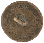 "ANDREW JACKSON PRESIDENT 1829" BACKNAME BRASS CLOTHING BUTTON DeWITT 1828- 22.