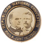 McKINLEY/ROOSEVELT "REPUBLICAN NATIONAL CONVENTION" REAL PHOTO JUGATE BUTTON UNLISTED IN HAKE.