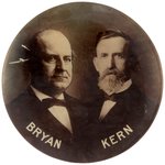 "BRYAN KERN" 1908 SEPIA TONED REAL PHOTO JUGATE BUTTON UNLISTED IN HAKE.