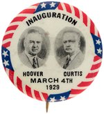 HOOVER/CURTIS "INAUGURATION" JUGATE BUTTON HAKE #2005.