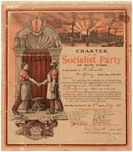 RARE AND GRAPHIC SOCIALIST PARTY OF NEW YORK CHARTER FOR "ST. JOHNSVILLE MONTGOMERY COUNTY."