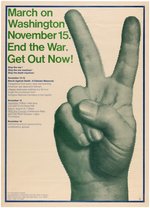 FIVE ANTI-VIETNAM WAR POSTERS INCLUDING ONE FEATURING PICASSO ART.