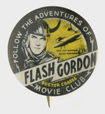 RARE "FLASH GORDON MOVIE CLUB" BUTTON.