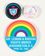 GAY PRIDE AND THE AIDS BATTLE 1990s BUTTON COLLECTION.