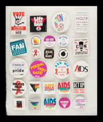 GAY PRIDE AND THE AIDS BATTLE 1990s BUTTON COLLECTION.