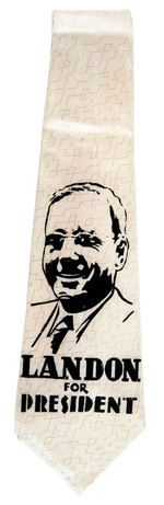 “LANDON FOR PRESIDENT” GRAPHIC ART DECO PATTERN NECKTIE.