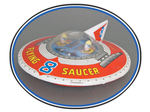 "FLYING 8 SAUCER" FRICTION TOY.