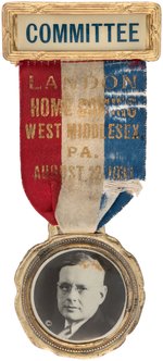 RARE "LANDON HOMECOMING WEST MIDDLESEX PA" SINGLE DAY EVENT RIBBON BADGE.