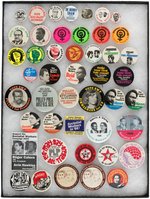 SOCIALIST WORKERS PRESIDENTIAL BUTTONS (37), MAY DAY (6), ROSENBERGS (2) & MAO (1).