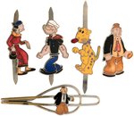 POPEYE & FRIENDS ENAMEL METAL ACCESSORIES LOT.