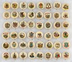 SWEET CAPORAL C. 1900 COMPLETE SET OF STATE SEAL BUTTONS.