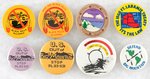 NAVAHO, HOPI, LAKOTA AND OTHER INDIAN LAND RIGHTS EIGHT BUTTONS FROM THE LEVIN COLLECTION.