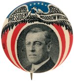 "PRESIDENT WOODROW WILSON" HAKE UNLISTED 1912 PORTAIT BUTTON.