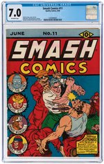 "SMASH COMICS" #11 JUNE 1940 CGC 7.0 FINE/VF.