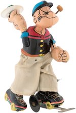 "POPEYE MECHANICAL ROLLER SKATER" BOXED LINEMAR WIND-UP TOY.