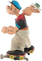 "POPEYE MECHANICAL ROLLER SKATER" BOXED LINEMAR WIND-UP TOY.
