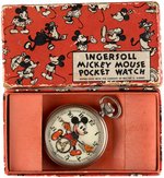 "MICKEY MOUSE INGERSOLL" BOXED ENGLISH POCKET WATCH (SECOND VERSION).