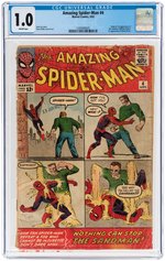 "AMAZING SPIDER-MAN" #4 SEPTEMBER 1963 CGC 1.0 FAIR (FIRST SANDMAN).