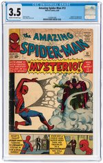 "AMAZING SPIDER-MAN" #13 JUNE 1964 CGC 3.5 VG- (FIRST MYSTERIO).