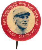 "SISLER-ST. LOUIS AM" BUTTON FROM THE 1924 MRS. SHERLOCK BREAD SET.