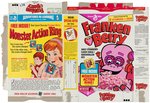 COUNT CHOCULA & FRANKEN BERRY CEREAL BOX PAIR WITH "MONSTER ACTION RING" PREMIUM OFFERS.