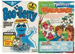 GENERAL MILLS MONSTERS - BOO BERRY & FRUIT BRUTE CEREAL BOX PANELS & PREMIUMS LOT.