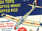 "DICK TRACY ROCKET PLANE" PREMIUM W/QUAKER OATS DISPLAY SIGN.