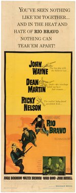 JOHN WAYNE, DEAN MARTIN & RICKY NELSON "RIO BRAVO" INSERT POSTER.