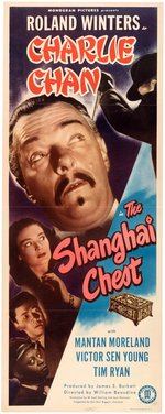 CHARLIE CHAN "THE SHANGHAI CHEST" INSERT POSTER.