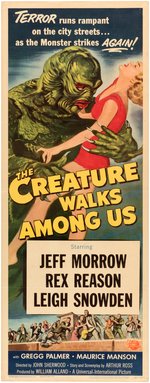 "THE CREATURE WALKS AMONG US" INSERT POSTER.
