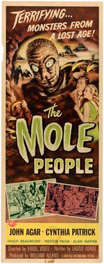 "THE MOLE PEOPLE" INSERT POSTER.