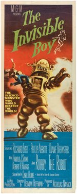 "INVISIBLE BOY" INSERT POSTER FEATURING ROBBY THE ROBOT FROM "FORBIDDEN PLANET."