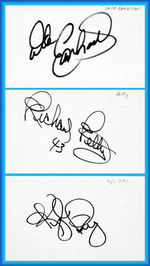 NASCAR STARS DALE EARNHART/RICHARD PETTY/KYLE PETTY AUTOGRAPHS.